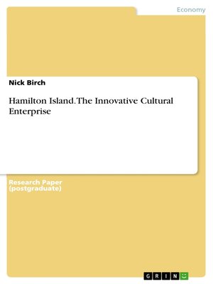 cover image of Hamilton Island. the Innovative Cultural Enterprise